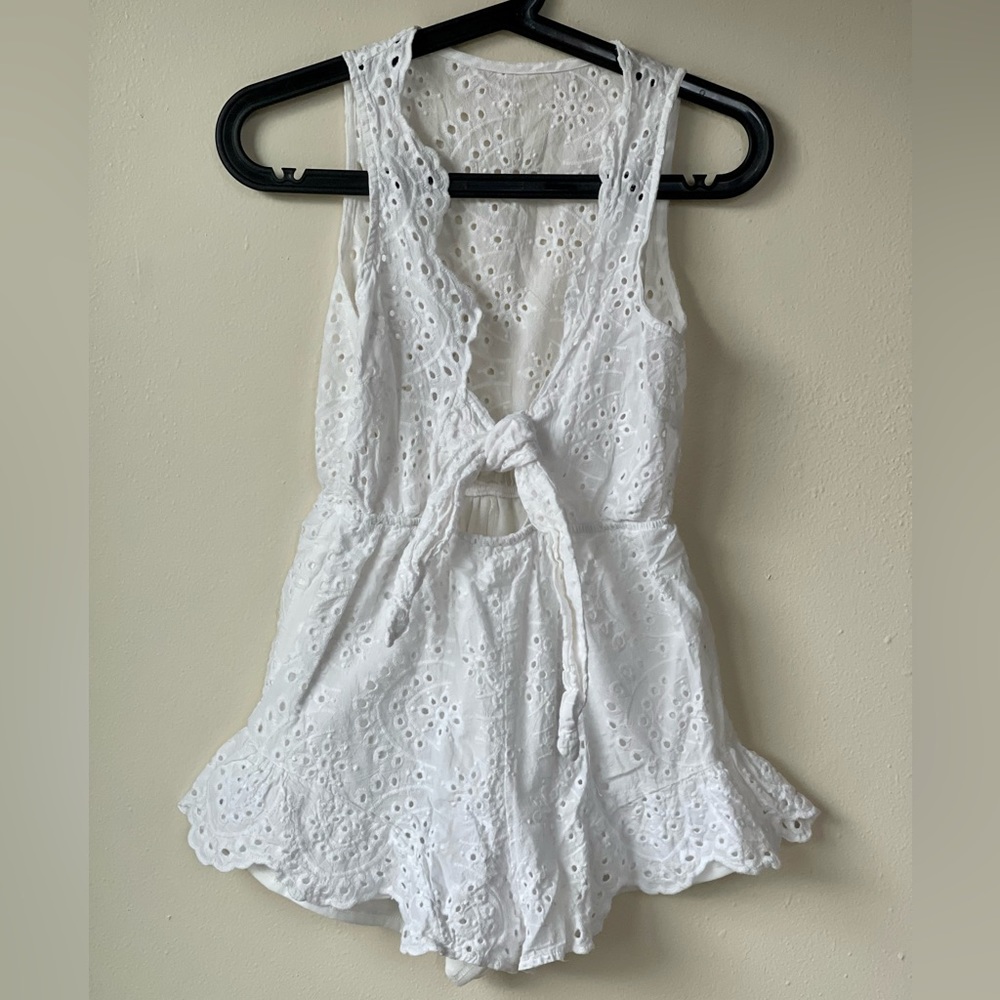 White Beach Romper